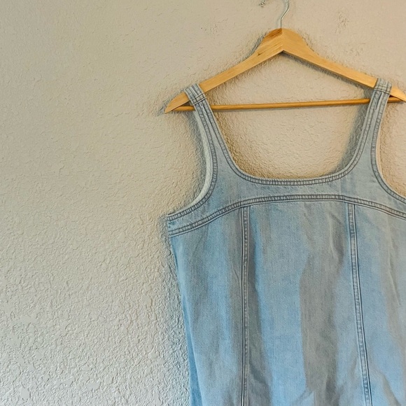 Madewell Denim A-Line Sleeveless Mini Dress NWT - Picture 3 of 10